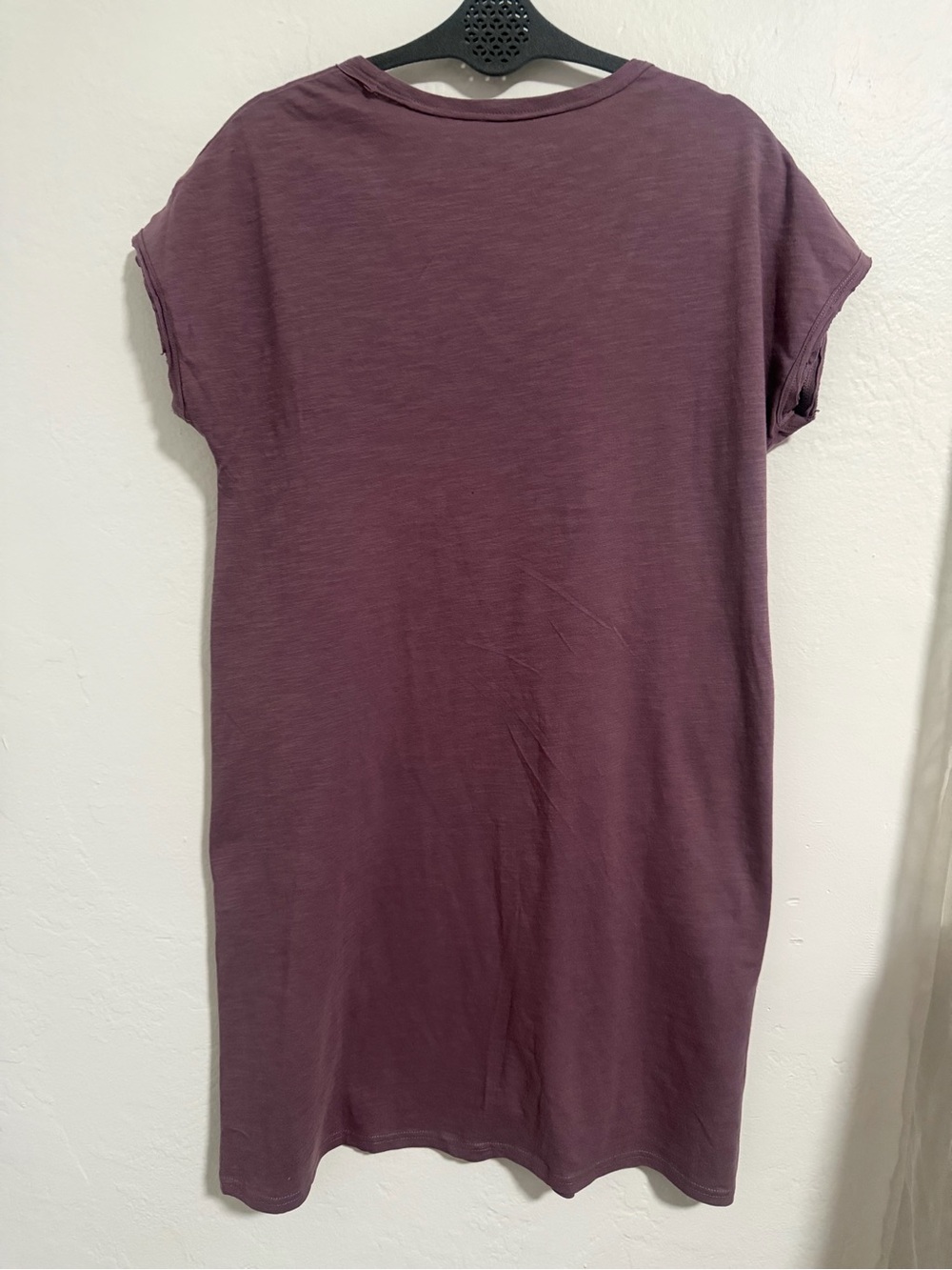 Pact Organic Cotton Purple V-Neck Pocket T-Shirt Dress Size Medium - Picture 7 of 7